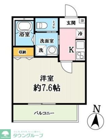レザン東大成の物件間取画像